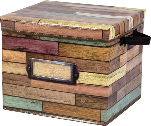 Reclaimed Wood Storage Box, 13"L x 12"W x 10.5"H by Teacher Created Resources