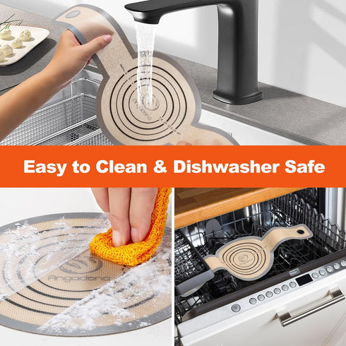 3 Size Sourdough Silicone Bread Sling, Non-Stick & Easy Clean Reusable Baking Mat for Dutch Oven