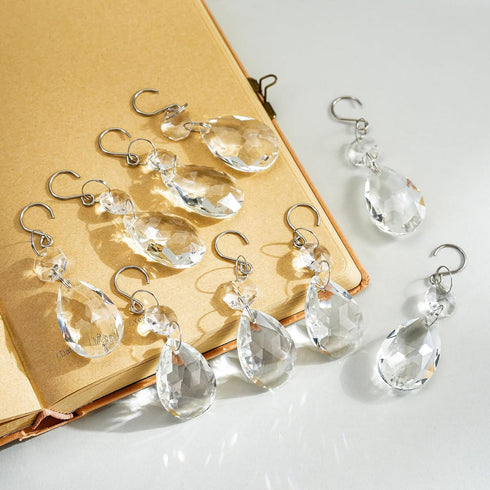 3Inch 10Pcs H&D HYALINE & DORA Crystal Suncatcher Bauhinia Prisms Pendants Chandelier Crystals Replacement Hanging Sun