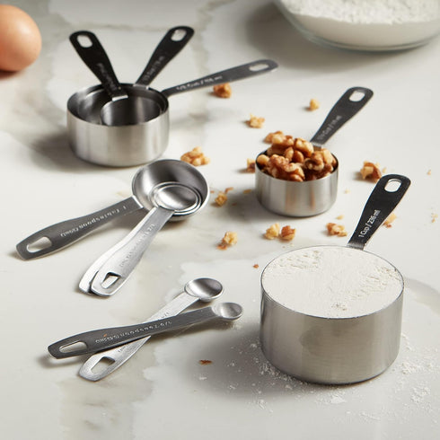 Stainless Steel Measuring Cups - 5 Piece Heavy Duty Set with Storage Ring