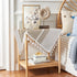 24 24 inch, Summer Boho Small Tablecltoh Square x Spring Cotton Linen Bedside Table Cloth with Tassel, Brown Nightstand