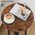15.7" BF95BZ01 HOOBRO Side Table, Round End Accent Table with Sturdy Metal Frame, Round Nightstand, for Living Room