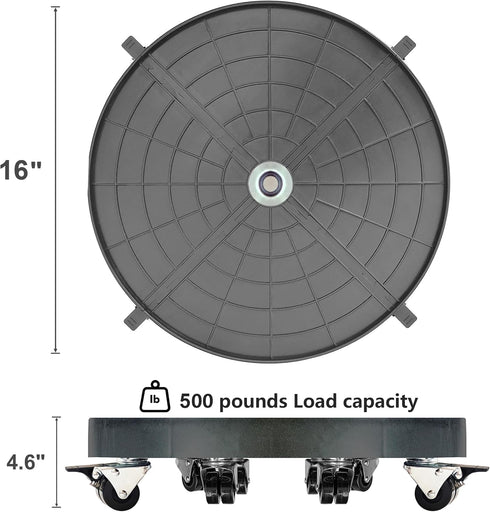 alleegold 16 Inch 360 Wheels,500 Lbs Heavy Duty Plant Caddy With Lockable Capacity,Outdoor Indoor Rolling Plant Stand