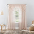 No. 918 Erica Crushed Sheer Voile Rod Pocket Curtain Panel – 51" x 84", Whisper Pink