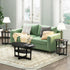 2-Tier Furinno JAYA Side Table, Round Modern End Table with Oval Tabletop, Night Stand, Bedside Table with Open Shelf