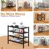 4 Closet, Bathroom27 x11 x26(Black, 4 Tier Bamboo Shoe Rack Storage Organizer for Multifunctional Stackable Free