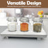 12 7 1.5 Inch Rustic Wood Riser - Rectangular Soap Tray, Candle Holder, Plant Stand - White, x x