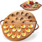 Hiceeden Acacia Wood Deviled Egg Platter with Handles for Easter, 24 Holes