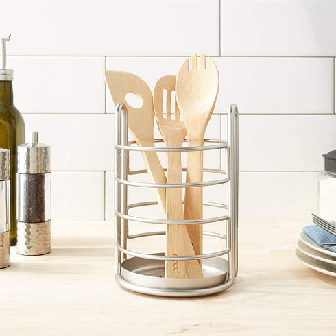 Spectrum Diversified Euro Utensil Holder, Satin Nickel