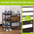 3-Tier Closet BMOSU Bamboo Small Shoe Rack Premium Stackable Shoe Shelf Storage Organizer for Hallway Living Room