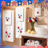 6 4th Set 250th Peryiter Pcs of July Bath Towels Anniversary Stars Embroidered Cotton Bathroom Decors Stars Hand Towels