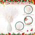 Suncalla 36 Pack 17'' Poinsettia Christmas Tree Picks Ornament Artificial Glitter Berry Stem Picks and Spray with Fake