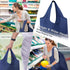 BeeGreen 20 Pack 50LBS Navy Blue Reusable Grocery Bags with Storage Pouch Wholesale Reusable Shopping Bags Bulk w