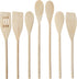 7 Piece Organic Wood Utensil Set, Eco-friendly Spatula and Spoons, Safe Kitchen Cooking Tools