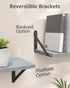 COCOYA 7.3" Set 2, Wall Shelves Deep of Solid Paulownia Wood Wider Longer Sturdy Easy to Install Wall Mounted