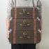 Soul & Lane Set of 3 Cardboard Suitcase Boxes with Handle, Brown Travel-Themed Paperboard Boxes for Decoration