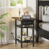 3 Asgolion Side Table with Charging Station, Skinny Nightstand with USB Ports and Outlets, Tier Narrow End Table