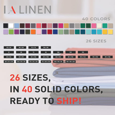 LA Linen Polyester Poplin Washable Square Tablecloth, Stain and Wrinkle Resistant, 72x72 Sage Dark