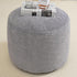 Homlazeezy Round Stuffed Pouf Ottoman for Foot Rest, Faux Fur Poufs with Foam