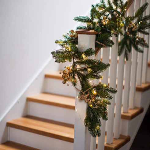 Shappy Christmas Garland Banister Ties, Reusable and Flexible Twist Ties for Home Decoration, 6 Pieces