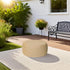 GLADTRAX D21x H9, Outdoor Inflatable Ottoman with Air Pump, Fade-Resistant Patio Footrest Stool Round Pouf Ottoman