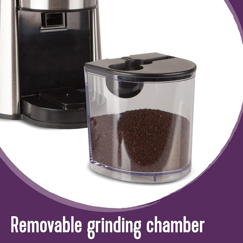 18 Mr. Coffee Automatic Burr Mill Coffee Grinder with Custom Grinders Silver