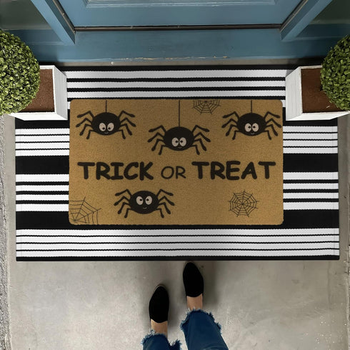 OJIA 27.5x43 Inches Door Mats Outdoor, Cotton Hand-Woven Front Door Rug, Machine Washable Layered Doormats