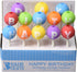 Happy Birthday Letter Candle Holders with Candles, Oasis Supply Colorful Round Balloon Cake Decoration, 2.5-Inch