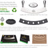 12" Stainless Steel Mezzaluna Knife & Cover + FREE Stainless Steel Soap Odor Remover | Pizza Cutter & Herb Mincer