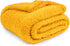 Cozy 60x80 PAVILIA Sherpa Throw Blanket for Couch Sofa, Mustard Yellow Fluffy Warm Plush Blanket for Twin Bed, Super