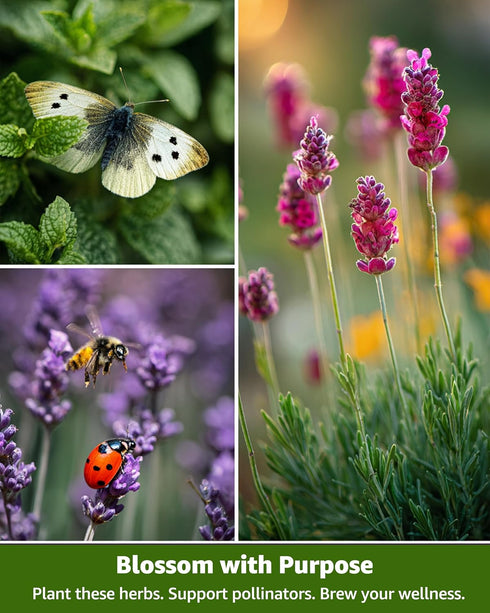 35 Pack Medicinal & Tea Herb Seeds for Planting - Non-GMO Heirloom Variety for Indoor/Outdoor Garden: Anise, Bergamot