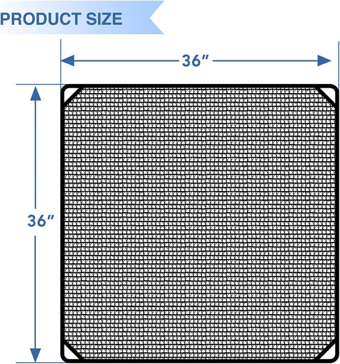 E&K 36"x36" Outdoor AC Unit Cover, Compressor Mesh Top Cover with Bungee Cords for Leaf Dust Protection