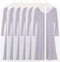 Simple Houseware 50-Inch Clear Garment Bags with Zipper, 6 Pack for Suits, Dresses, Costumes, Uniforms