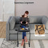 6 3 JAXPETY TV Tray, Folding TV Tray with Cup Holder, Adjustable TV Desk with Height Adjustments and Angle, Couch Table