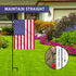 YEAHOME Garden Flag Stand Holder, Metal Premium Weather-Proof Flagpole for Christmas Garden Decor