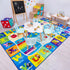 4x6 Playroom Rugs for Kids Washable, Educational and Fun Playmat with ABC Alphabet Animals Shapes Colors, Non-Slip Play