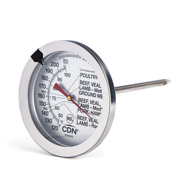 CDN Ovenproof Meat Thermometer, NSF Certified Pro Accurate, 2" Dial, Waterproof, Easy-to-Read