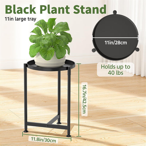 LASZOLA Metal Large Plant Stand for Indoor Plants, Morden Corner Plant Holder Rack, Sturdy Vertical Single Flower Shelf