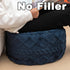 Poofieotto 20Diameter x12Height Inches Unstuffed Pouf Ottoman Cover Handmade Footstool Ottoman Storage Solution Floor