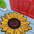 Extra Large Sunflower Welcome Doormat, 29.5" x 29.5" Non Slip Area Rug for Indoor Outdoor Use