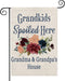 ZJXHPO Grandparents Garden Flag, Spoiled Here Grandma & Grandpa's House Outdoor Yard Banner