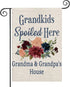 ZJXHPO Grandparents Garden Flag, Spoiled Here Grandma & Grandpa's House Outdoor Yard Banner