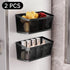 WOCUBEHOME 2Pcs Magnetic Spice Rack for Fridge Magnet Hanging Basket Holder for Seasonings Fruit Vegetables Coffee