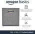Amazon Basics Collapsible Fabric Storage Cubes with Oval Grommets - 6-Pack, Light Grey, 10.5 x 10.5 x 11 inches