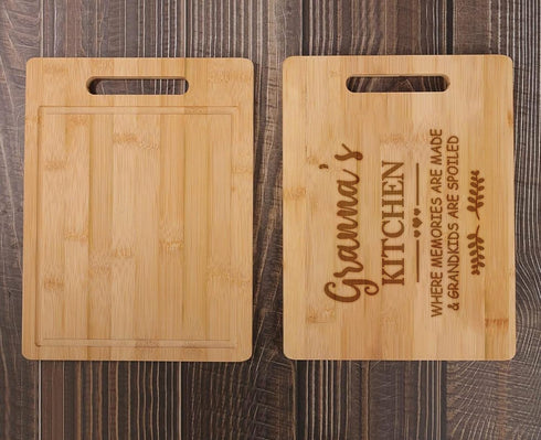 Granna's Kitchen Bamboo Cutting Board - Mother's Day Cutting Board - Mother's Day Gift - Birthday Gifts From Grandchildren - Son Daughter - Best Grandma Cutting Board - Granna Gifts