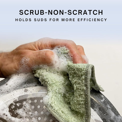 6x7 6-Pack 2-Ply Whiffkitch Dishcloths Dishrags for Kitchen and Household Cleaning Non-Scratch Weave, Rayon Derived