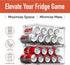 Soda Can Dispenser for Refrigerator with Lid - Durable & Sturdy Drink Organizer for Fridge & Pantry, Stackable, BPA Free, Clear Rolling Design, Can Holders for Fridge, Holds 9 Cans