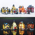 Christmas Village Sets-Christmas Decorations,LED Lighted Christmas Village Houses with Figurines, Christmas Village