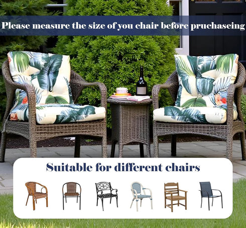 Furniture,41.7 20.8 3.5" Outdoor Chair Cushions with High Back Waterproof Wicker Rocking Chair Cushion Black Tufted