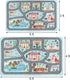 4 6, Extra Large Kids Playroom Rug Play Carpet x Blue Educational Childrens Play Mat, Learning & Have Fun Safely
